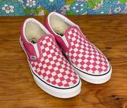 Vans  Classic Slip On Shoes Color Theory Hot Pink Checkerboard Size:6