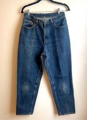 L.L.Bean Vintage  Relaxed Fit Mom Jeans Medium Wash High Waist Tapered Leg Size 10