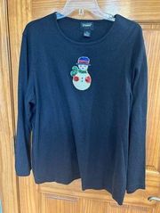 4/$25 Joy snowman, plus size long sleeve top