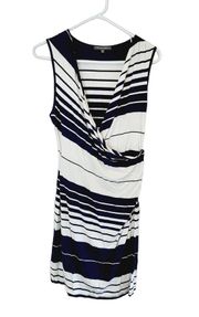 Michael Stars Maternity Striped Sleeveless Drape-Front Body Con Dress Stripes