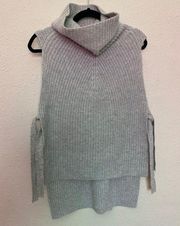 Rare Kit and Ace Turtleneck Sleeveless High Low Knitted Sweater vest size OS