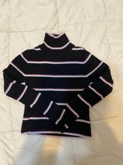 Striped Mock Neck Top