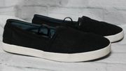 Toms  - Black Canvas Avalon Slip-On Shoes - Size 7.5