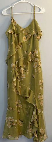 Green Floral Maxi Dress