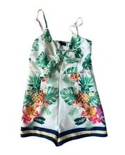 HOT MIAMI STYLES Tropical Palm Romper Sz M Juniors