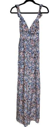 Maaji Floral Cover-Up Maxi Dress Beige Women’s Size Medium