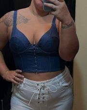 Windsor Jean Corset Crop Top