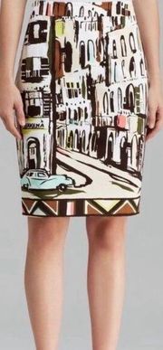 Kate Spade landscape pencil skirt