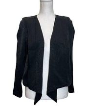 The Kooples Draped Textured Open Front Blazer Black Women’s Size EU36 US Small