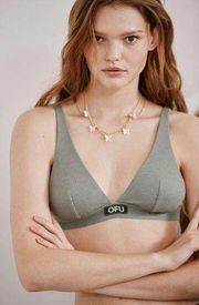 Out From Under Ribbed Cotton Plunge Bralette