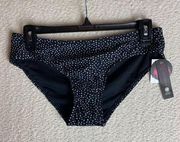 No Boundaries Black White Polka Dot Hipster Bikini Bottom Juniors Size Medium