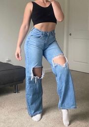 Baggy High Waisted Jeans Size 4