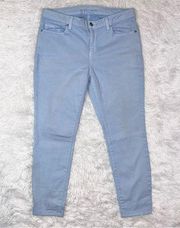 MICHAEL KORS Women’s Mid-Rise Light Blue Izzy Cropped Skinny Jeans 8