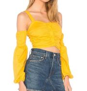 Tularosa Cold Shoulder Charlie Top Yellow Size XS