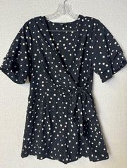 19 Cooper Black and White Polka Dot Romper