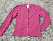 Worthington Button Down Cardigan Pink Size Medium