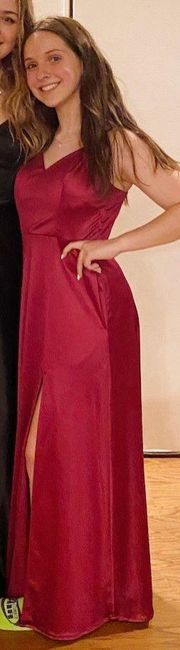 maroon prom dress