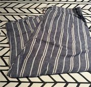 Beach Lunch Lounge blue stripes drawstring pull on pants size large