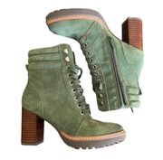 Naturalizer Callie2 Bootie Lace Up Spruce Green Size 5 NWOT
