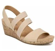 Lifestride Women's Marina Wedge Sandal Bone Size 7M