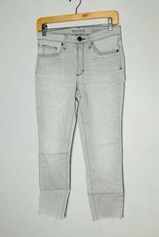 SPANX Women's Gray Ultra Light Wash Denim The Slim-X Cropped Jeans Size 29