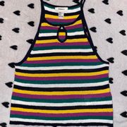 Striped colorful halter top 