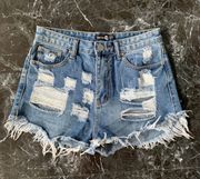 Distressed Jean Shorts