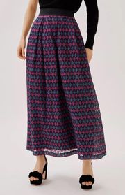 NWT FLAW Anthropologie Let Me Be Texture Maxi Skirt Handcrafted Embroidery Large