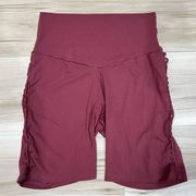 Aerie  Real Me Xtra Hi Rise Maroon Bike Shorts Women’s Medium