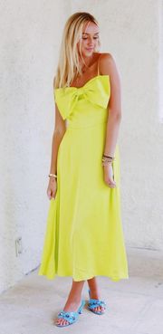 Yellow Formal Maxi Dress With Bow