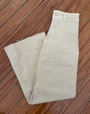Marine Wide Leg Sailor jeans In Light Yellow