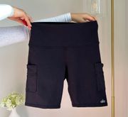 Alo Black Biker Shorts Size M