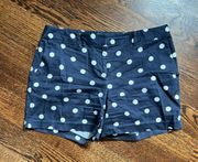 Navy Polka Dot Shorts