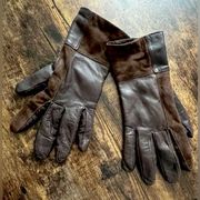 Isotoner | womens leather & suede gloves. Size: M
