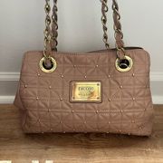 Nicole by Nicole Miller Quilted Purse with Gold Chain Detail