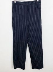 NWT Topshop Black & White Striped Straight Leg Trouser Dress Pants Sz 6