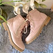 Pink Suede Boots