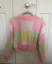 Cropped Pastel Sweater