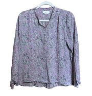 Isabel Marant Etoile Top Womens 34 Multicolor Floral Silk Blend Popover Blouse