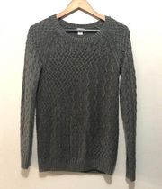 Mossimo Supply Co. Loose Knit Long Sleeve Crewneck Sweater Dk. Grey Medium