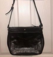 Black Cowhide Leather Purse