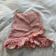 ZARA  pink floral mini skirt. Size small, never worn