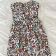 Jack Wills Strapless Floral Mini Dress US Sz 0