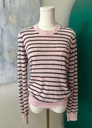 Veronica Beard Striped Pink and Gray Crew Neck‎