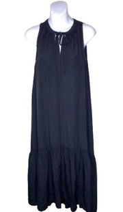 Prologue Black Ruffle Sleeveless Hi Lo Maxi Dress XS ~