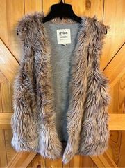 Dylan Los Angeles Faux Fur Lined Vest Women's M Medium (2998)