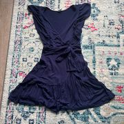 Francesca’s navy wrap dress