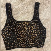 Babaton Aritzia Sculpt Knit Tank - Cheetah/Leopard Print