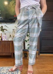 Belted Plaid Pants