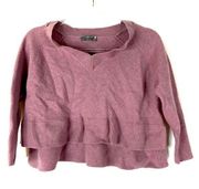 Anthropologie | Merino Wool Lilac Pink Cropped Sweater